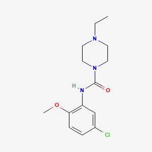 molecular formula C14H20ClN3O2 B5265541 N-(5-chloro-2-methoxyphenyl)-4-ethylpiperazine-1-carboxamide 