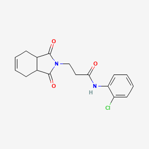 molecular formula C17H17ClN2O3 B5265549 N-(2-chlorophenyl)-3-(1,3-dioxo-3a,4,7,7a-tetrahydroisoindol-2-yl)propanamide 