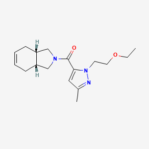 molecular formula C17H25N3O2 B5265585 (3aR*,7aS*)-2-{[1-(2-ethoxyethyl)-3-methyl-1H-pyrazol-5-yl]carbonyl}-2,3,3a,4,7,7a-hexahydro-1H-isoindole 