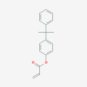 molecular formula C18H18O2 B052656 p-Cumylphenyl acrylate CAS No. 125301-43-1