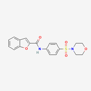 molecular formula C19H18N2O5S B5265620 N-[4-(4-morpholinylsulfonyl)phenyl]-1-benzofuran-2-carboxamide 