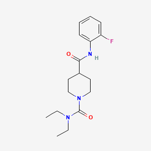 molecular formula C17H24FN3O2 B5265740 N~1~,N~1~-diethyl-N~4~-(2-fluorophenyl)piperidine-1,4-dicarboxamide 
