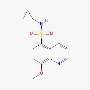 molecular formula C13H14N2O3S B5265755 N-cyclopropyl-8-methoxyquinoline-5-sulfonamide 
