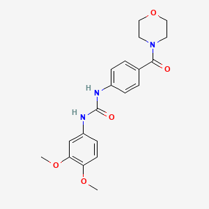 molecular formula C20H23N3O5 B5265763 N-(3,4-DIMETHOXYPHENYL)-N'-[4-(MORPHOLINOCARBONYL)PHENYL]UREA 