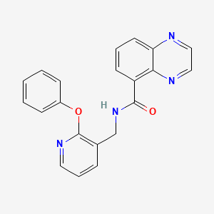 molecular formula C21H16N4O2 B5265856 N-[(2-phenoxypyridin-3-yl)methyl]quinoxaline-5-carboxamide 