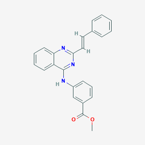 molecular formula C24H19N3O2 B5265877 methyl 3-[[2-[(E)-2-phenylethenyl]quinazolin-4-yl]amino]benzoate 