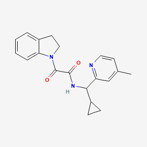 molecular formula C20H21N3O2 B5265915 N-[cyclopropyl(4-methylpyridin-2-yl)methyl]-2-(2,3-dihydro-1H-indol-1-yl)-2-oxoacetamide 
