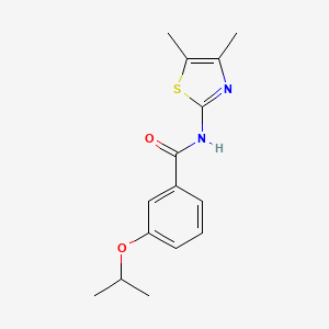 molecular formula C15H18N2O2S B5265954 N-(4,5-dimethyl-1,3-thiazol-2-yl)-3-isopropoxybenzamide 