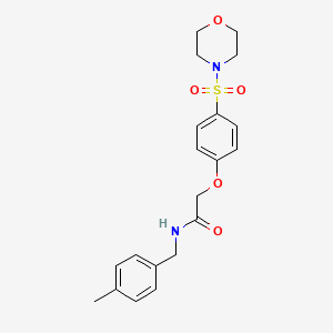 molecular formula C20H24N2O5S B5266012 N-(4-methylbenzyl)-2-[4-(4-morpholinylsulfonyl)phenoxy]acetamide 