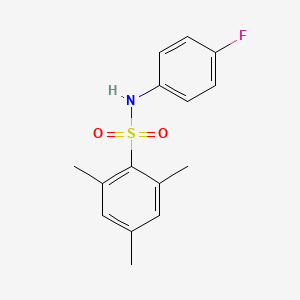 molecular formula C15H16FNO2S B5266070 N-(4-fluorophenyl)-2,4,6-trimethylbenzenesulfonamide CAS No. 5351-13-3