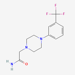 molecular formula C13H16F3N3O B5266083 4-[3-(Trifluoromethyl)phenyl]piperazine-1-acetamide 