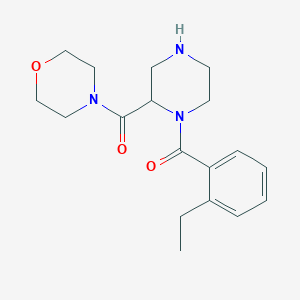 molecular formula C18H25N3O3 B5266162 4-{[1-(2-ethylbenzoyl)-2-piperazinyl]carbonyl}morpholine 