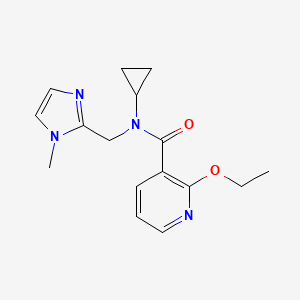 molecular formula C16H20N4O2 B5266180 N-cyclopropyl-2-ethoxy-N-[(1-methyl-1H-imidazol-2-yl)methyl]nicotinamide 