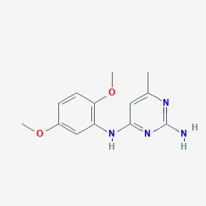molecular formula C13H16N4O2 B5266197 N~4~-(2,5-dimethoxyphenyl)-6-methyl-2,4-pyrimidinediamine 