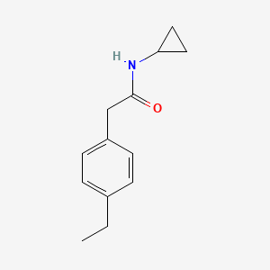 molecular formula C13H17NO B5266212 N-cyclopropyl-2-(4-ethylphenyl)acetamide 