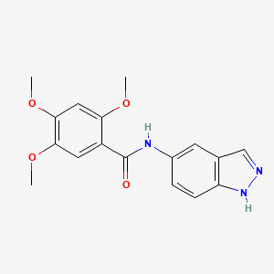 molecular formula C17H17N3O4 B5266267 N-(1H-indazol-5-yl)-2,4,5-trimethoxybenzamide 