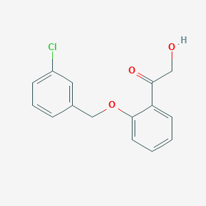 molecular formula C15H13ClO3 B052663 2-(3-Chlorobenzyloxy)phenacyl alcohol CAS No. 121714-71-4