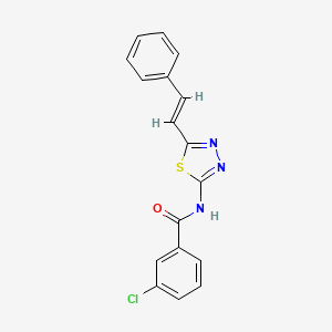 molecular formula C17H12ClN3OS B5266312 3-chloro-N-[5-(2-phenylvinyl)-1,3,4-thiadiazol-2-yl]benzamide 