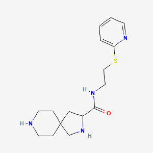 molecular formula C16H24N4OS B5266352 N-[2-(2-pyridinylthio)ethyl]-2,8-diazaspiro[4.5]decane-3-carboxamide dihydrochloride 