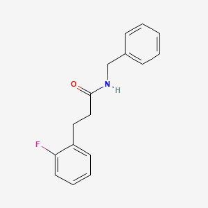 molecular formula C16H16FNO B5266354 N-benzyl-3-(2-fluorophenyl)propanamide 