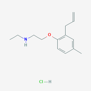 molecular formula C14H22ClNO B5266412 N-ethyl-2-(4-methyl-2-prop-2-enylphenoxy)ethanamine;hydrochloride 