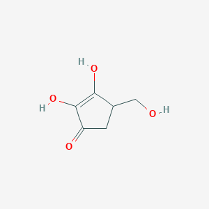 molecular formula C6H8O4 B052665 2,3-Dihydroxy-4-(hydroxymethyl)cyclopent-2-en-1-one CAS No. 123529-38-4