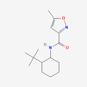 molecular formula C15H24N2O2 B5266536 N-(2-tert-butylcyclohexyl)-5-methyl-1,2-oxazole-3-carboxamide 