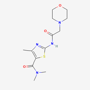 molecular formula C13H20N4O3S B5266555 N,N,4-trimethyl-2-[(4-morpholinylacetyl)amino]-1,3-thiazole-5-carboxamide 