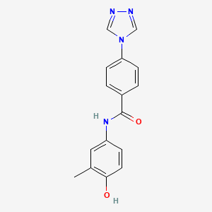 molecular formula C16H14N4O2 B5266617 N-(4-hydroxy-3-methylphenyl)-4-(1,2,4-triazol-4-yl)benzamide 