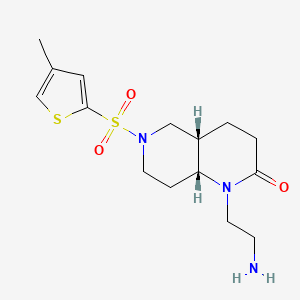 molecular formula C15H23N3O3S2 B5266639 rel-(4aS,8aR)-1-(2-aminoethyl)-6-[(4-methyl-2-thienyl)sulfonyl]octahydro-1,6-naphthyridin-2(1H)-one hydrochloride 