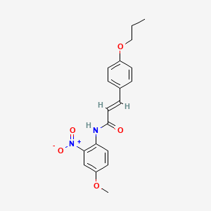 molecular formula C19H20N2O5 B5266648 N-(4-methoxy-2-nitrophenyl)-3-(4-propoxyphenyl)acrylamide 