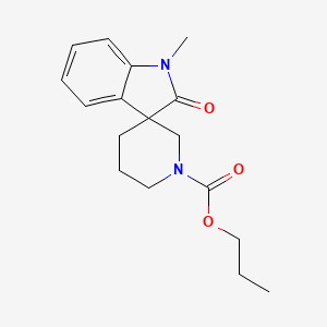 molecular formula C17H22N2O3 B5266785 propyl 1-methyl-2-oxo-1,2-dihydro-1'H-spiro[indole-3,3'-piperidine]-1'-carboxylate 