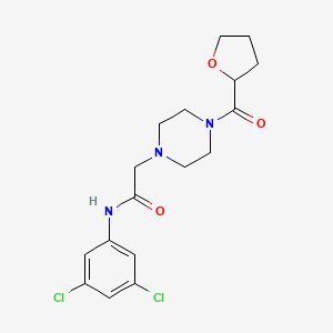 molecular formula C17H21Cl2N3O3 B5266843 N-(3,5-dichlorophenyl)-2-[4-(tetrahydro-2-furanylcarbonyl)-1-piperazinyl]acetamide 