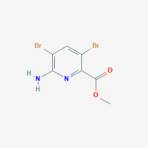 molecular formula C7H6Br2N2O2 B052669 Methyl 6-amino-3,5-dibromopicolinate CAS No. 443956-21-6