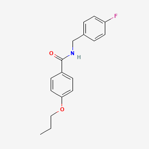 molecular formula C17H18FNO2 B5266942 N-(4-fluorobenzyl)-4-propoxybenzamide 