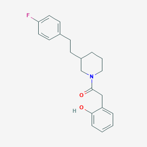 molecular formula C21H24FNO2 B5266965 2-(2-{3-[2-(4-fluorophenyl)ethyl]-1-piperidinyl}-2-oxoethyl)phenol 