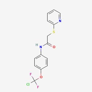 molecular formula C14H11ClF2N2O2S B5267049 N-[4-(CHLORODIFLUOROMETHOXY)PHENYL]-2-(PYRIDIN-2-YLSULFANYL)ACETAMIDE 
