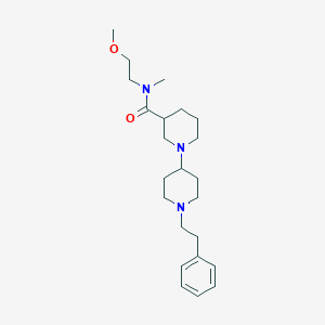 molecular formula C23H37N3O2 B5267133 N-(2-methoxyethyl)-N-methyl-1'-(2-phenylethyl)-1,4'-bipiperidine-3-carboxamide 