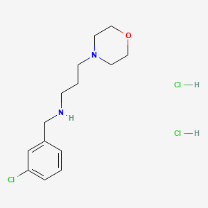 molecular formula C14H23Cl3N2O B5267157 N-[(3-chlorophenyl)methyl]-3-morpholin-4-ylpropan-1-amine;dihydrochloride 