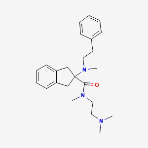 molecular formula C24H33N3O B5267161 N-[2-(dimethylamino)ethyl]-N-methyl-2-[methyl(2-phenylethyl)amino]-2-indanecarboxamide 