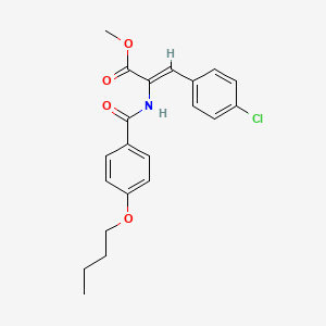 molecular formula C21H22ClNO4 B5267190 methyl (Z)-2-[(4-butoxybenzoyl)amino]-3-(4-chlorophenyl)prop-2-enoate 