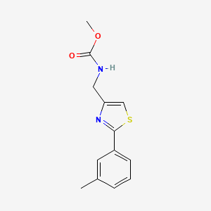 molecular formula C13H14N2O2S B5267216 methyl {[2-(3-methylphenyl)-1,3-thiazol-4-yl]methyl}carbamate 