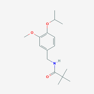 molecular formula C16H25NO3 B5267223 N-(4-isopropoxy-3-methoxybenzyl)-2,2-dimethylpropanamide 
