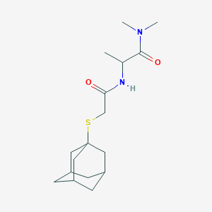 molecular formula C17H28N2O2S B5267251 N~2~-[(1-adamantylthio)acetyl]-N~1~,N~1~-dimethylalaninamide 