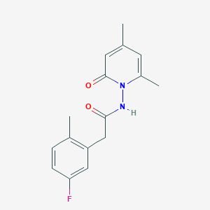 molecular formula C16H17FN2O2 B5267787 N-(2,4-dimethyl-6-oxopyridin-1-yl)-2-(5-fluoro-2-methylphenyl)acetamide 