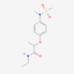 molecular formula C13H20N2O4S B5267807 N-ethyl-2-{4-[methyl(methylsulfonyl)amino]phenoxy}propanamide 