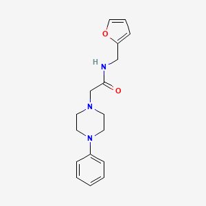 molecular formula C17H21N3O2 B5268149 N-(2-FURYLMETHYL)-2-(4-PHENYLPIPERAZINO)ACETAMIDE 