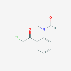 molecular formula C11H12ClNO2 B052682 N-[2-(2-chloroacetyl)phenyl]-N-ethylformamide CAS No. 124958-88-9