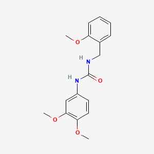 molecular formula C17H20N2O4 B5268279 N-(3,4-dimethoxyphenyl)-N'-(2-methoxybenzyl)urea 