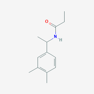 molecular formula C13H19NO B5268402 N-[1-(3,4-dimethylphenyl)ethyl]propanamide 
